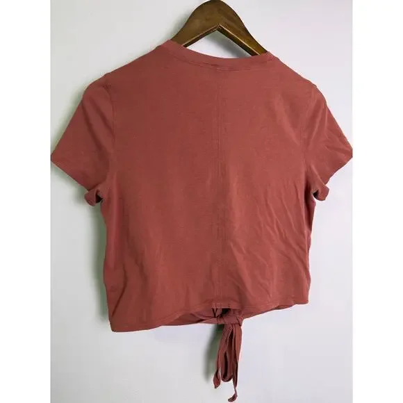 Lululemon Time To Restore Short Sleeve Wrap Top Rustic Clay Medium - Picture 6 of 10